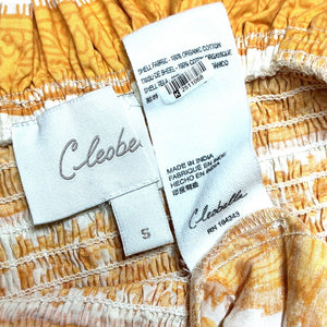 Cleobella Smocked Orange Eliana Dress Size S