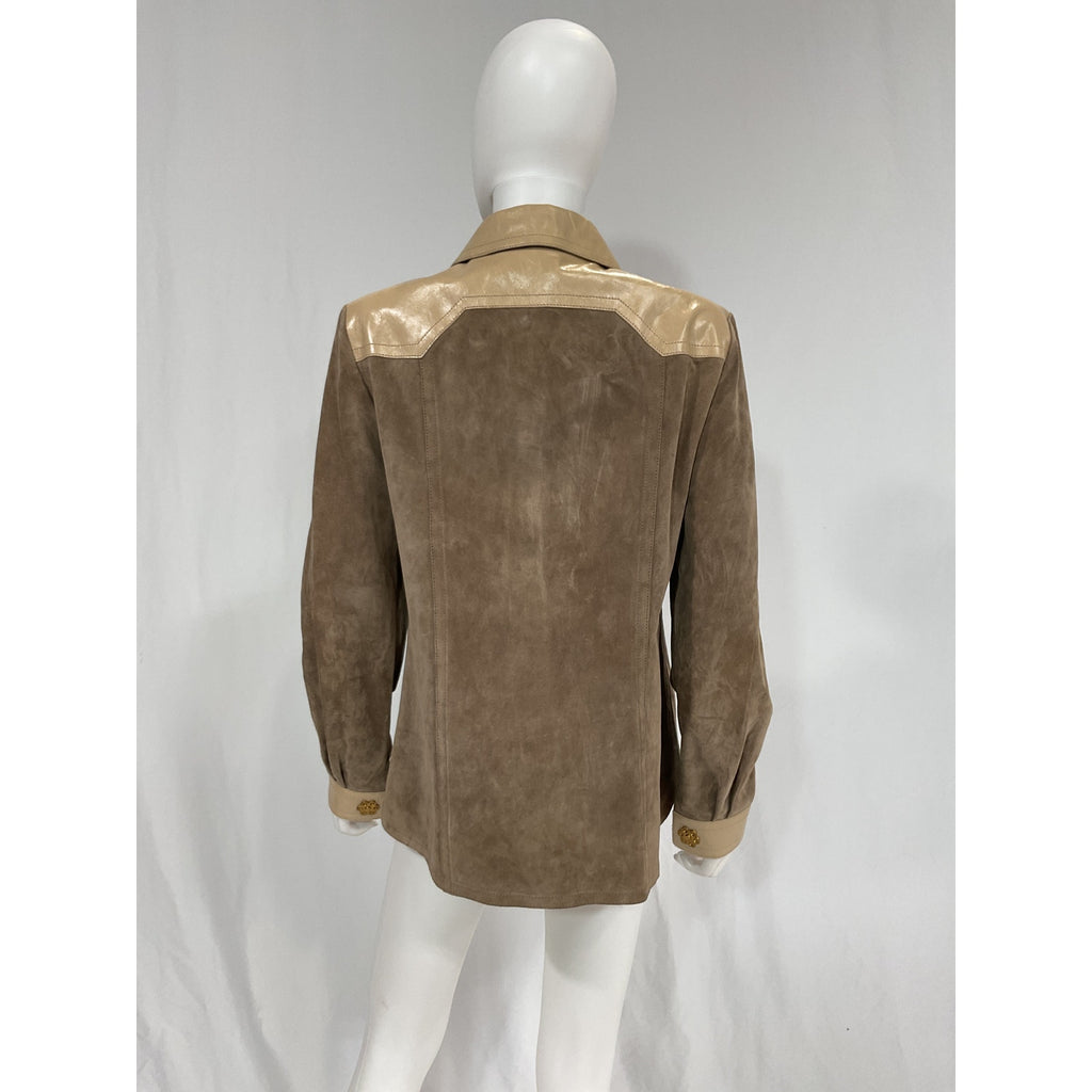 Tory Burch Tan Leather Jacket Size 10