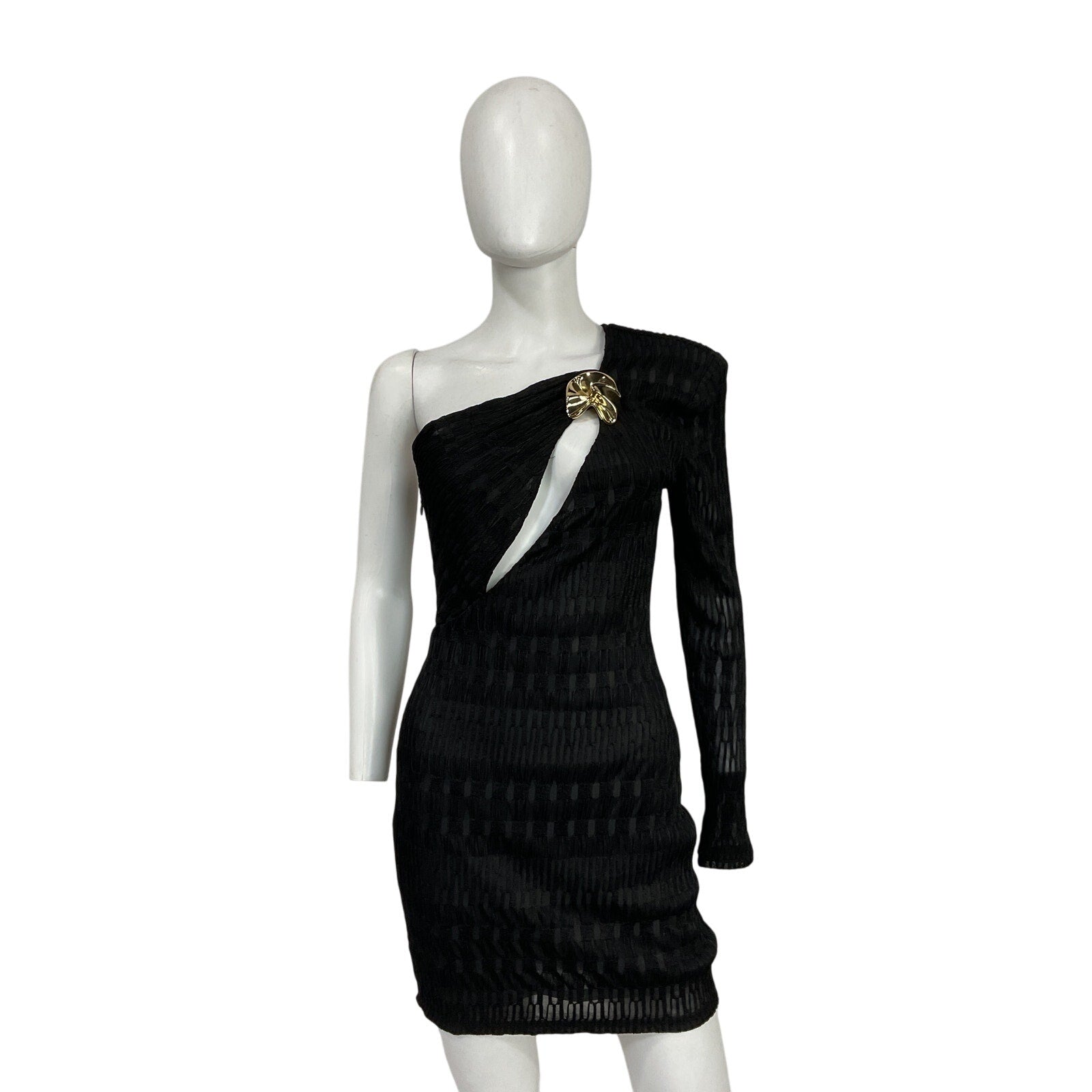 Michael Costello x Revolve 'Madeline' Black Polyester Mini Dress Size M