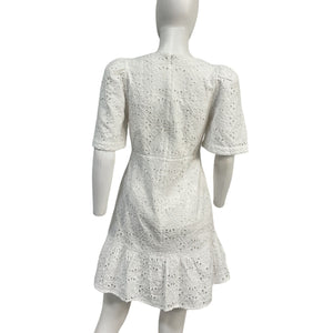 Rhode Eyelet White Mariana Mini Dress Size 0