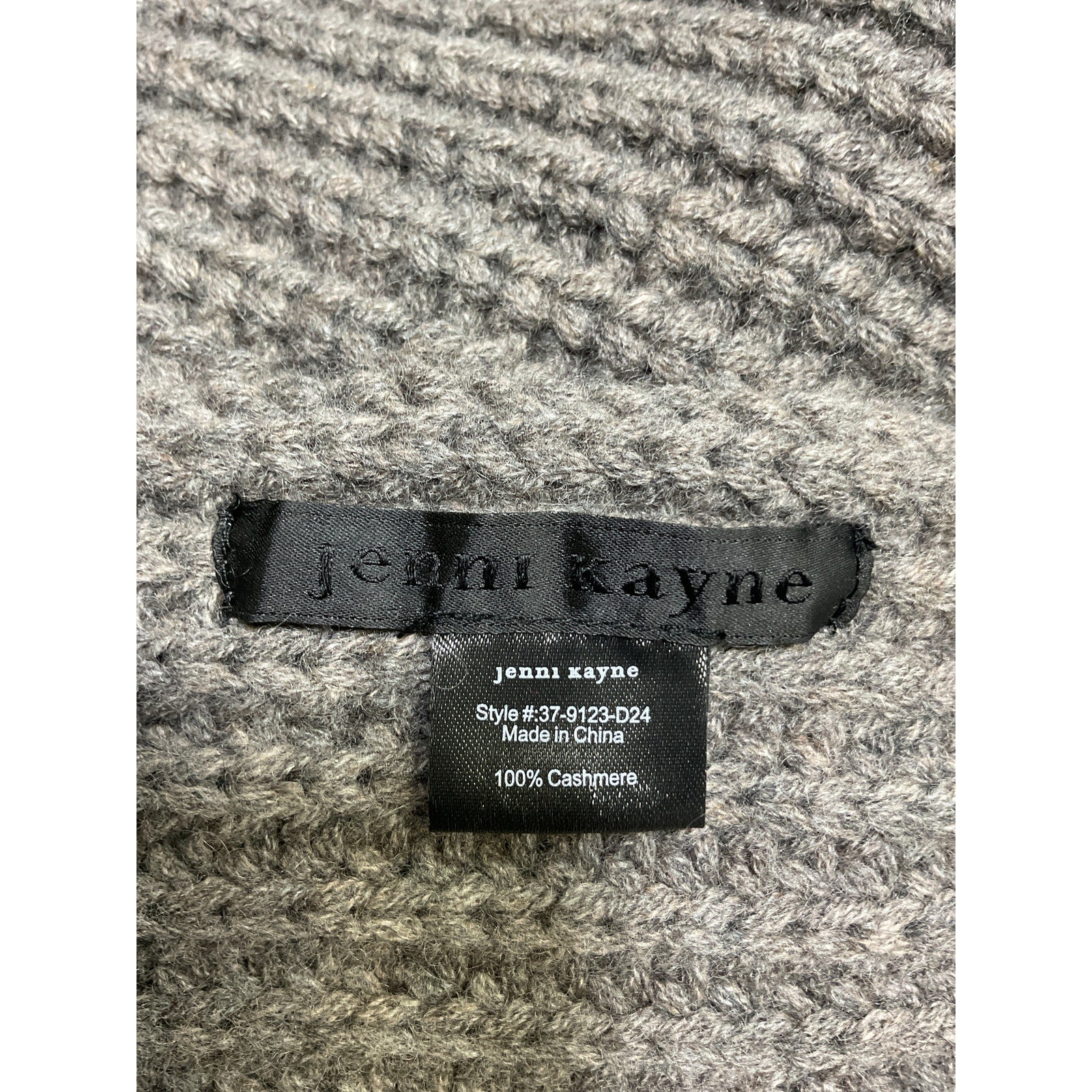 Jenni Kayne Grey Cashmere Alpine Scarf Size OS