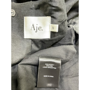 Aje Statement Black Psychedelia Cutout Mini Dress Size 8