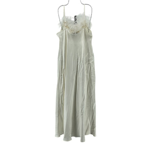 Sleeper Feathered White Boheme Slip Dress Size XL