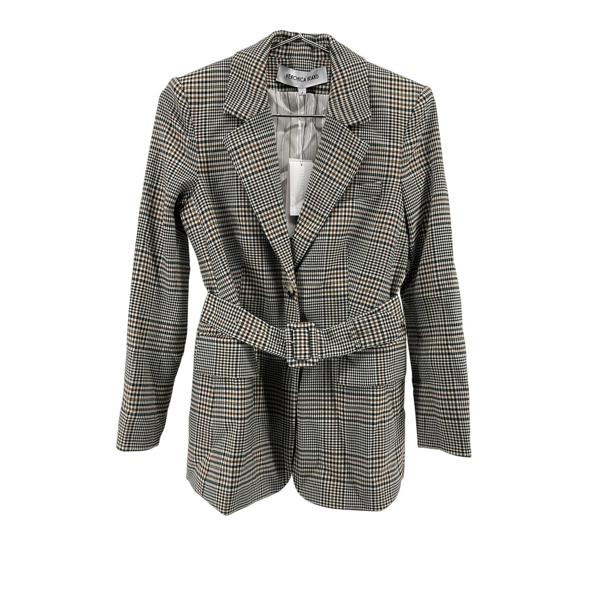 Veronica Beard 'Ryanne' White Polyester Belted Dickey Jacket Size 4 - NWT