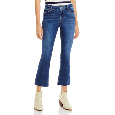 Frame Le Cropped Mini Mid Rise Bootcut Blue Denim Jeans Size 30