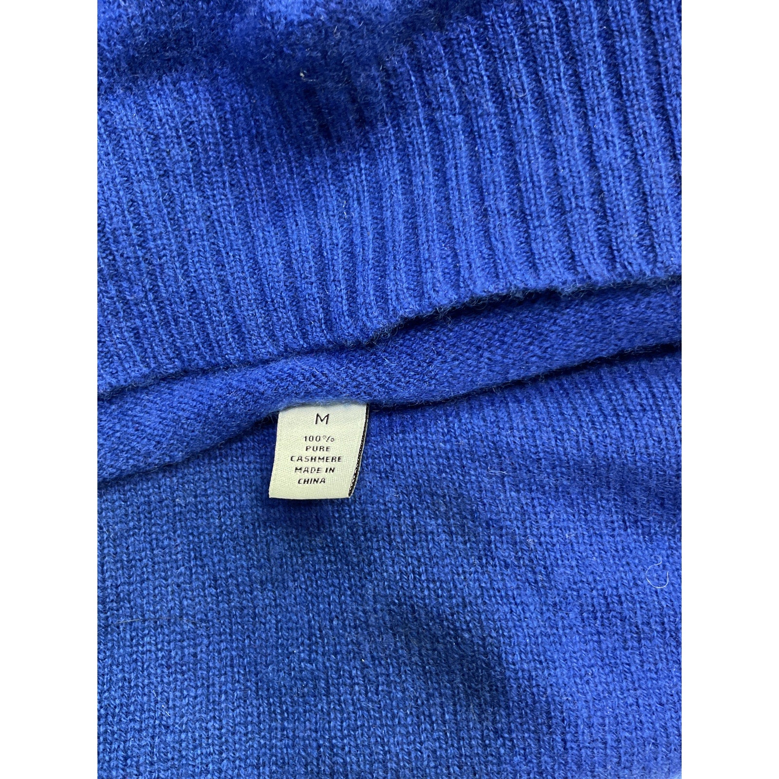 Autumn Cashmere 'Undone Edge' Blue Crewneck Size M