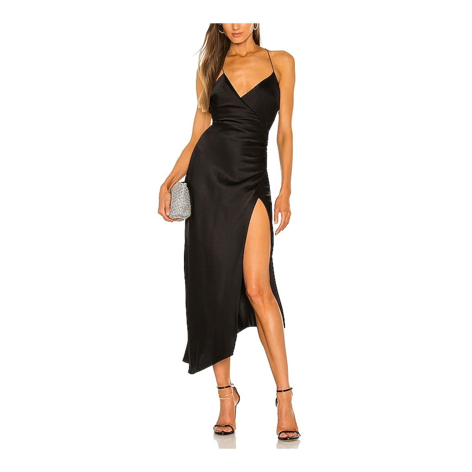 Ser.O.Ya 'Emma' Black Silk Dress Size L