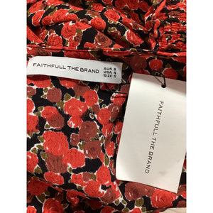 Faithfull The Brand 'Albertina' Red Crepe Mini Dress Size S - NWT