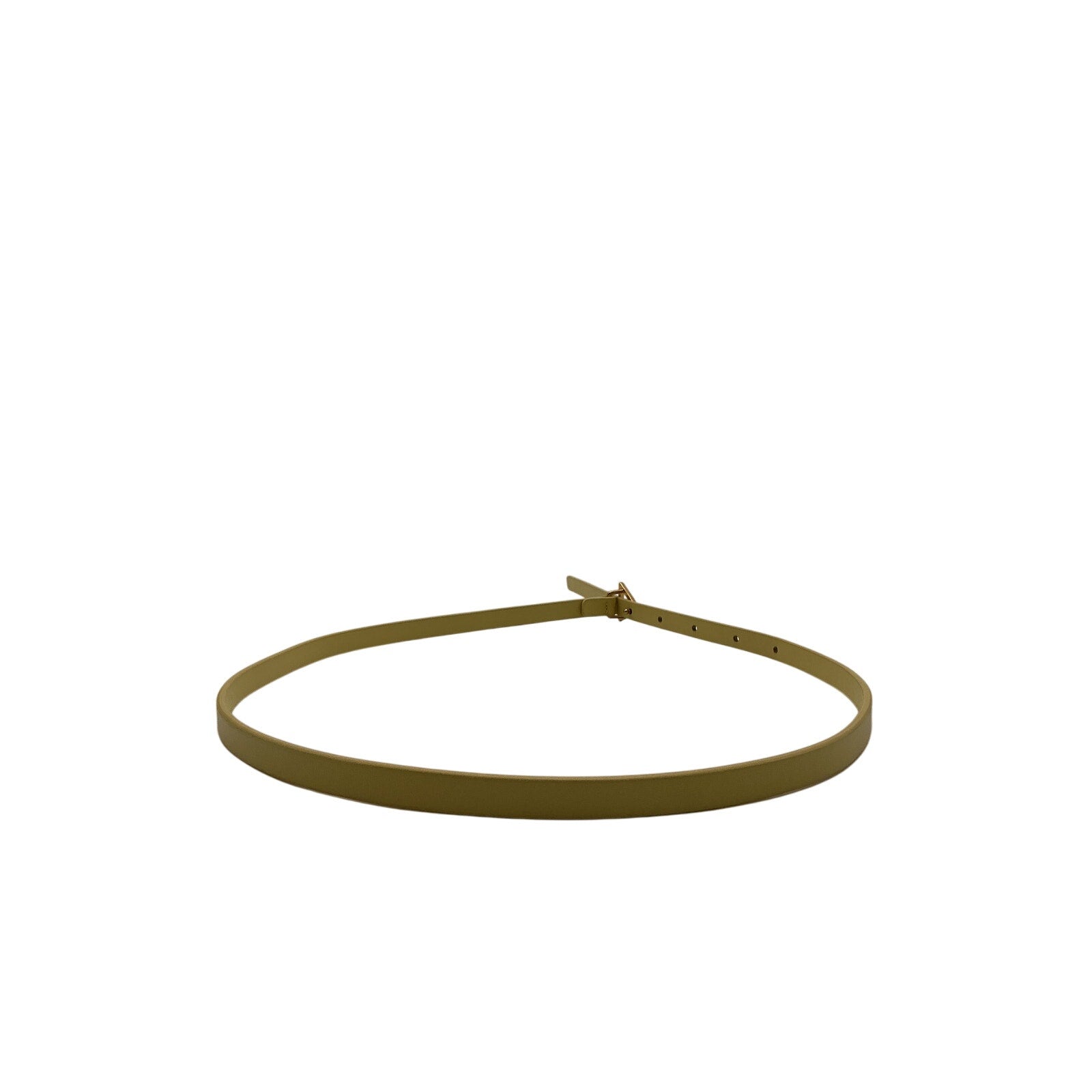 Bottega Veneta Yellow Leather Triangle Belt Size 28 IN