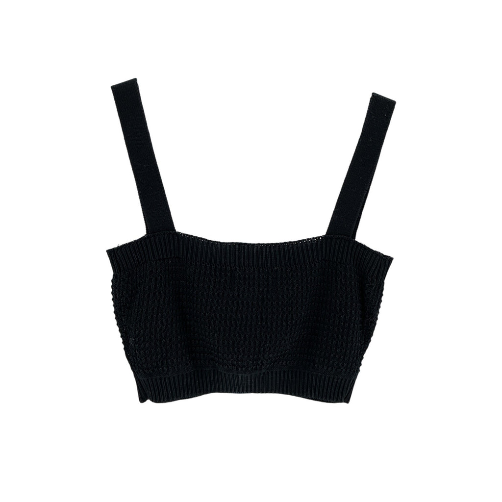 Loulou Studio 'Senna' Black Cotton Tank Top Size L