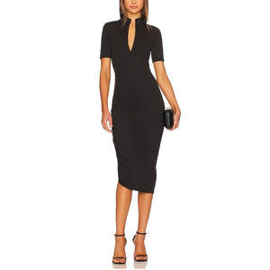 Atoir Sleek Black Lara Worthington Midi Dress Size XS