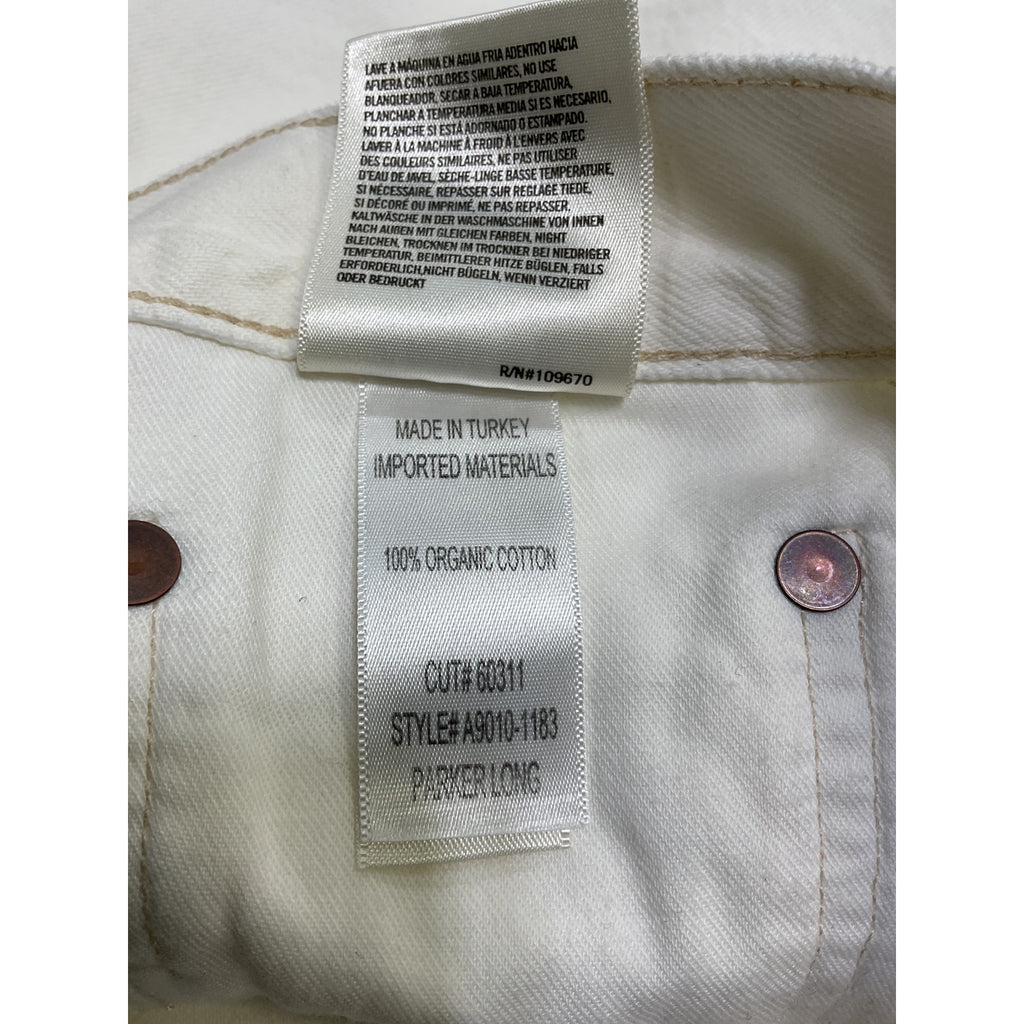 Agolde 'Parker' White Cotton Long Short Size 31
