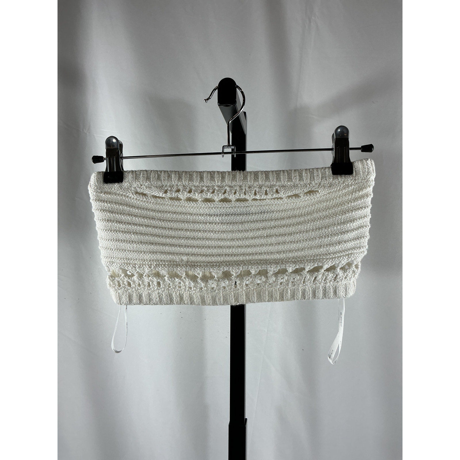 Retrofete 'Luiz' White Cotton Knit Crochet Top Size S