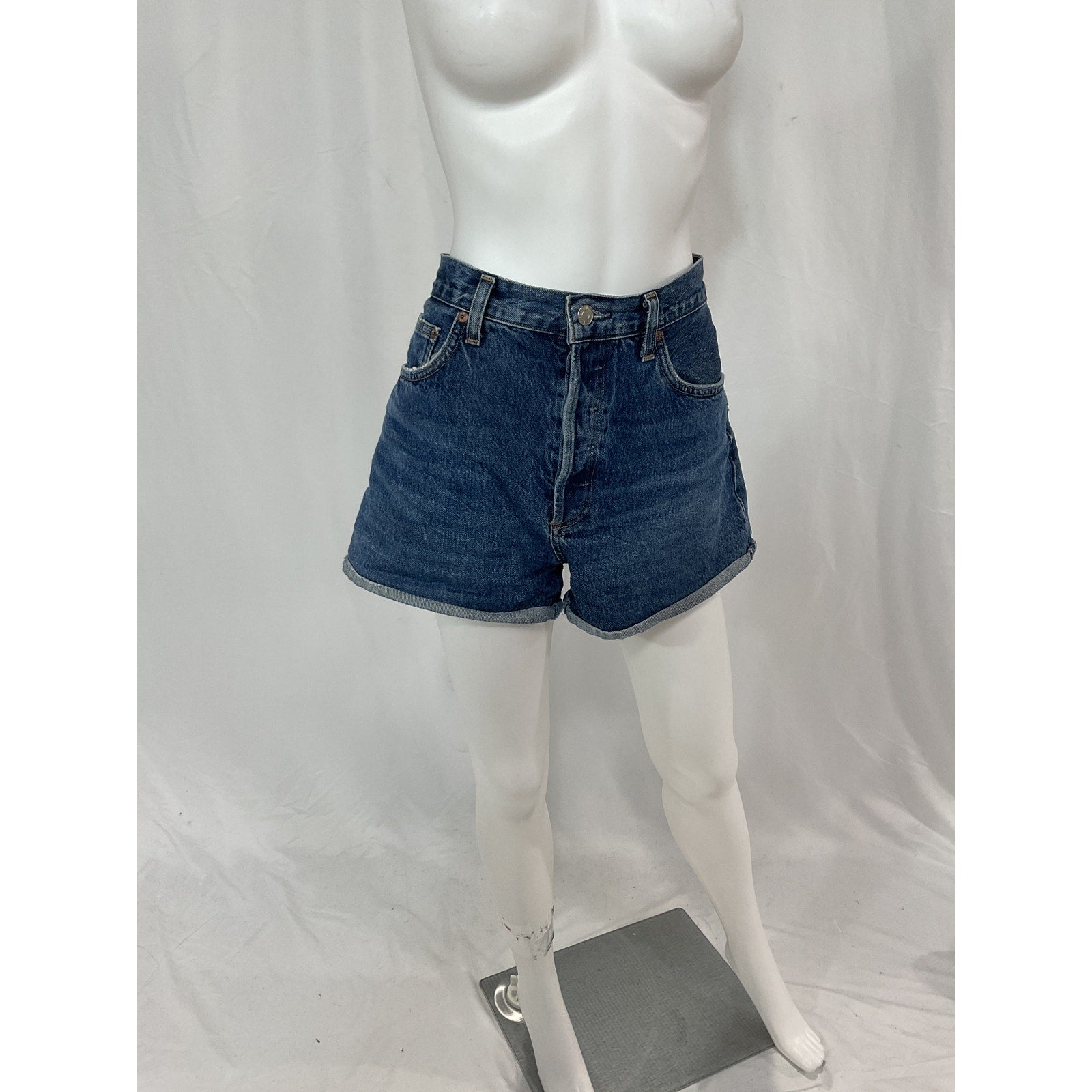 Agolde 'Dee' Blue Denim Jean Short Size 29