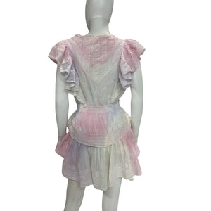 Loveshackfancy Ruffled Multicoloured Gwen Minidress Size XS