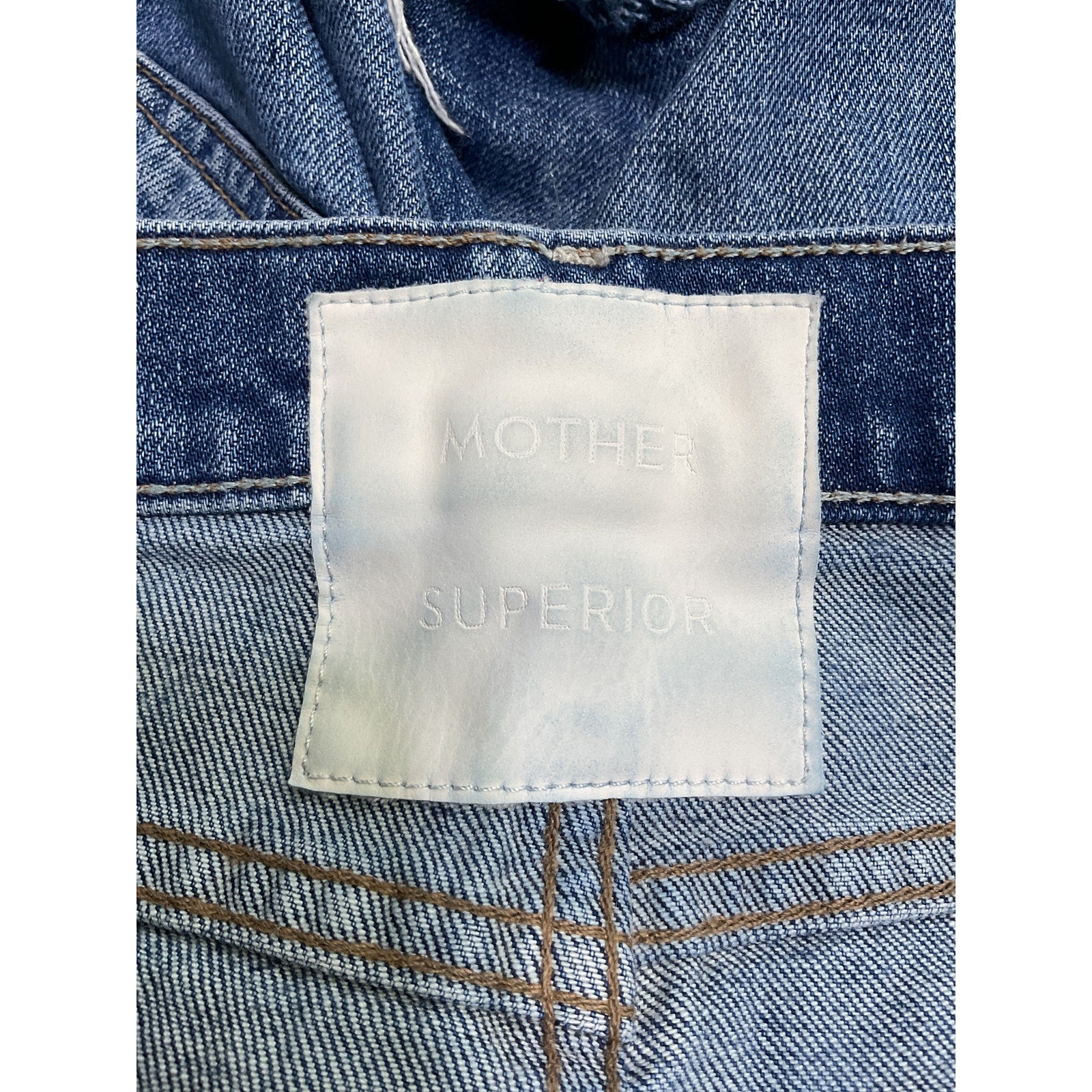 Mother 'The Dutchie' Blue Frayed Shorts Size 26