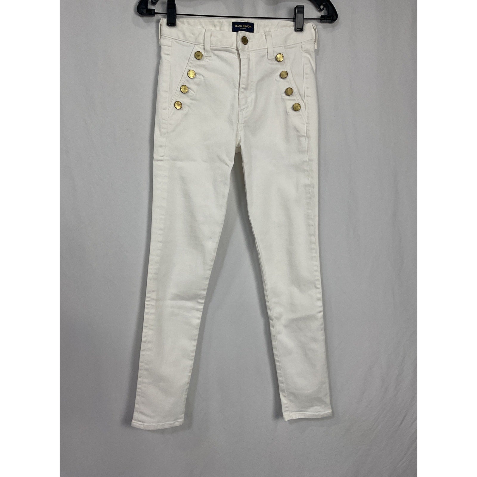 Ramy Brook 'Helena' White Cotton Skinny Denim Jean Size 25