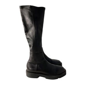 Givenchy Leather Black Square Toe Knee High Boots Size 40 EU / US 10