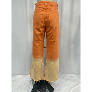 Veronica Beard 'Taylor' Orange Cotton Ombre Wide-Leg Denim Jean Size 26