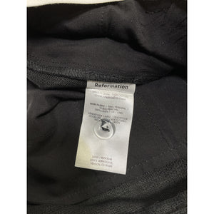 Reformation 'Alex' Black Linen Linen Pant Size 2