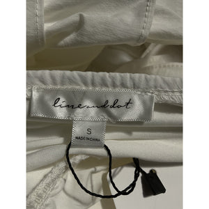 Line & Dot 'Hailey' White Poplin Top Size S - NWT