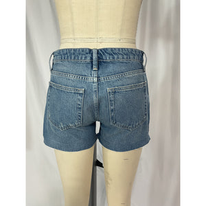 Frame Le Original Blue Ripped High Waist Crop Denim Jeans Size 24