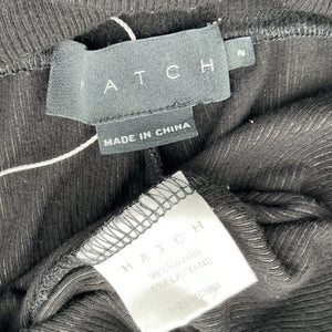 Hatch Ribbed Black Over Under Lounge Pants Size 2