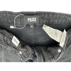 Paige Distressed Black Noella Denim Shorts Size 26
