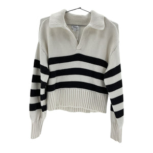 Pistola 'Arlo' White Cotton Polo Sweater Size S