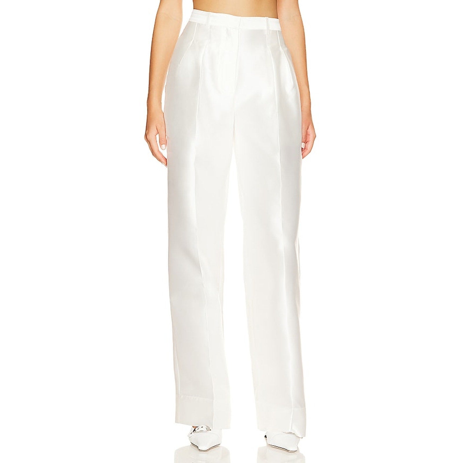 Ronny Kobo 'Carrine' Ivory Polyester Pant Size M