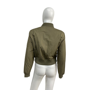 Nsf 'Neil' Green Polyester Bomber Jacket Size M