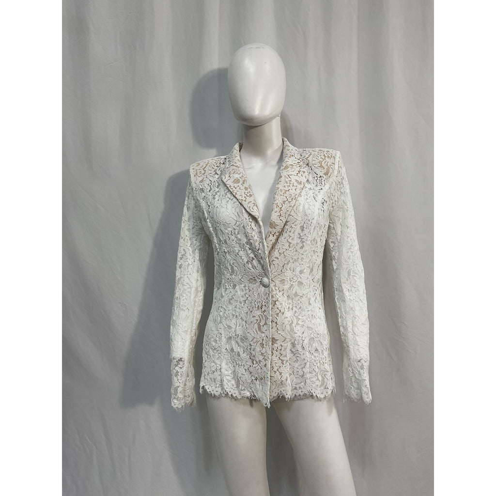 L'Agence 'Clementine' White Nylon Blazer Size 2