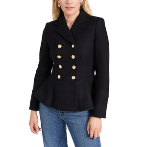 Loveshackfancy Tailored Black Morrow Size 4 Jacket Blazer NWT