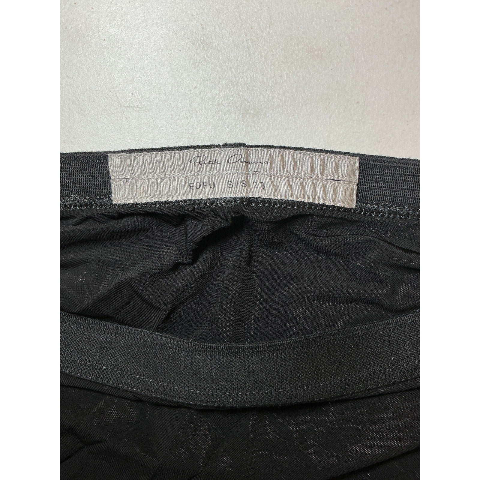 Rick Owens 'Wolfy' Black Cupro Skirt Size S