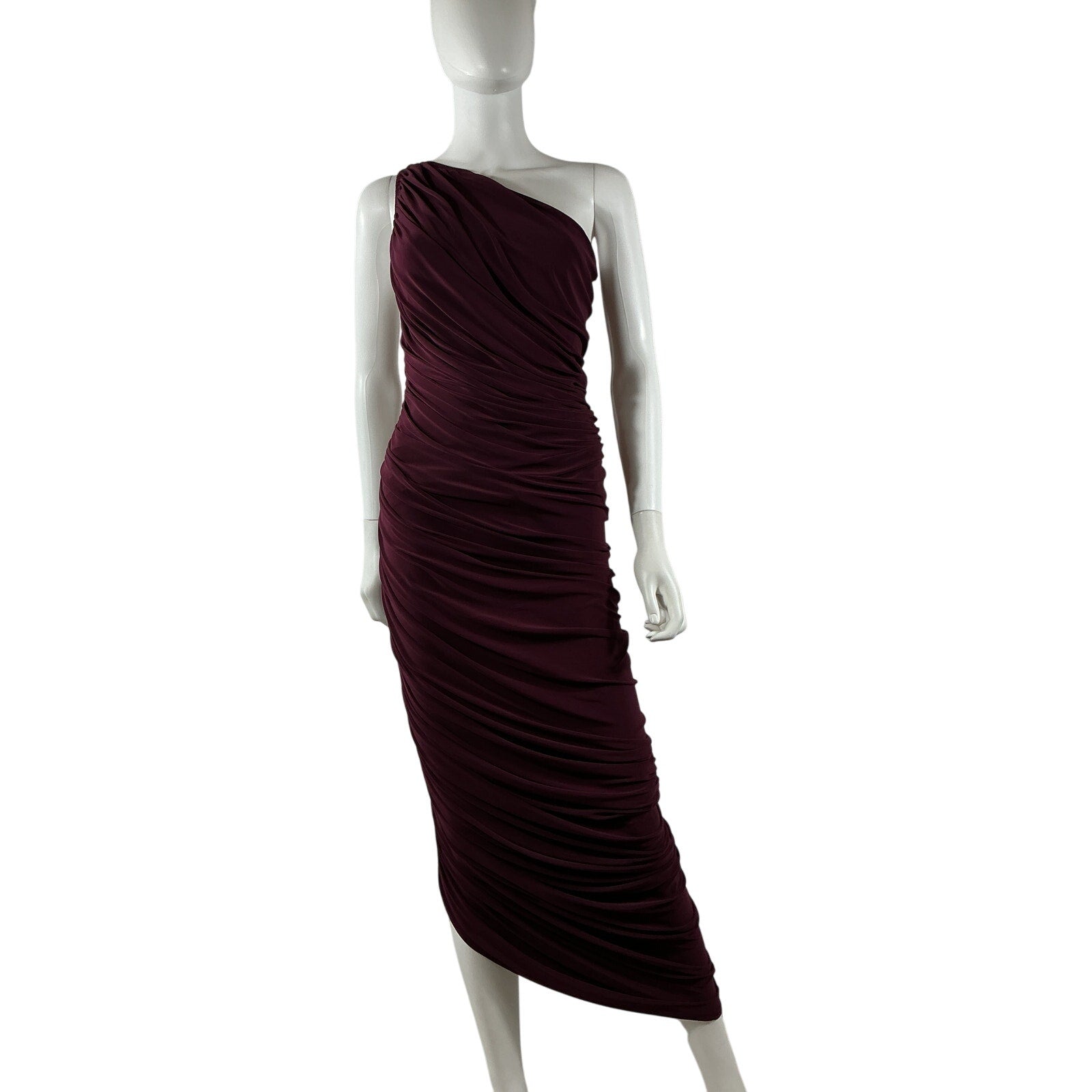 Norma Kamali 'Diana' Red Poly Gown Size L