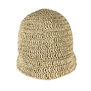 Nanushka Woven Tan Dunia Bucket Hat Size XS / S