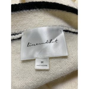 Line & Dot 'Jamie' White V Neck Long Sleeve Sweater Dress Size M
