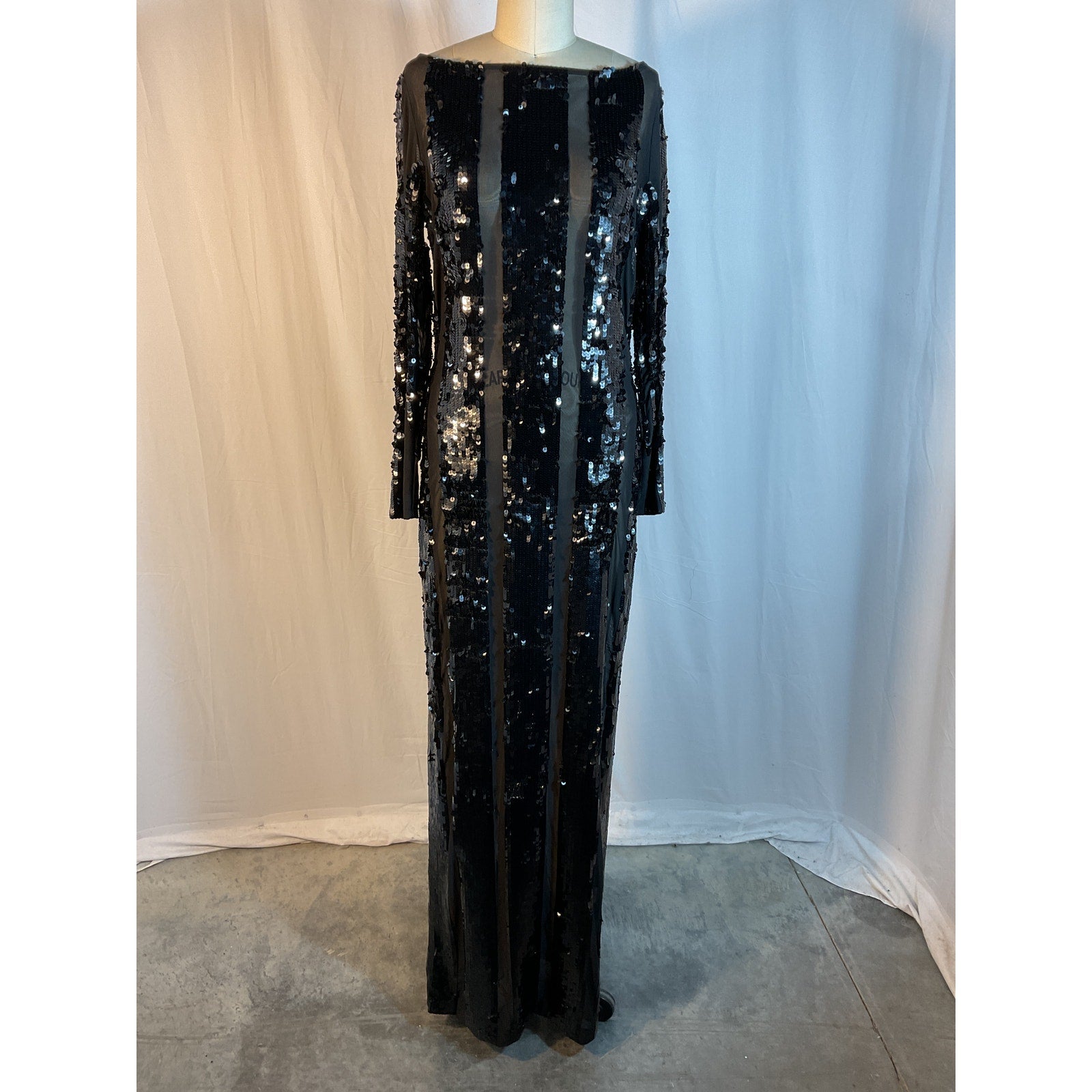 Retrofete 'Elsi Sequin' Black Gown Size L
