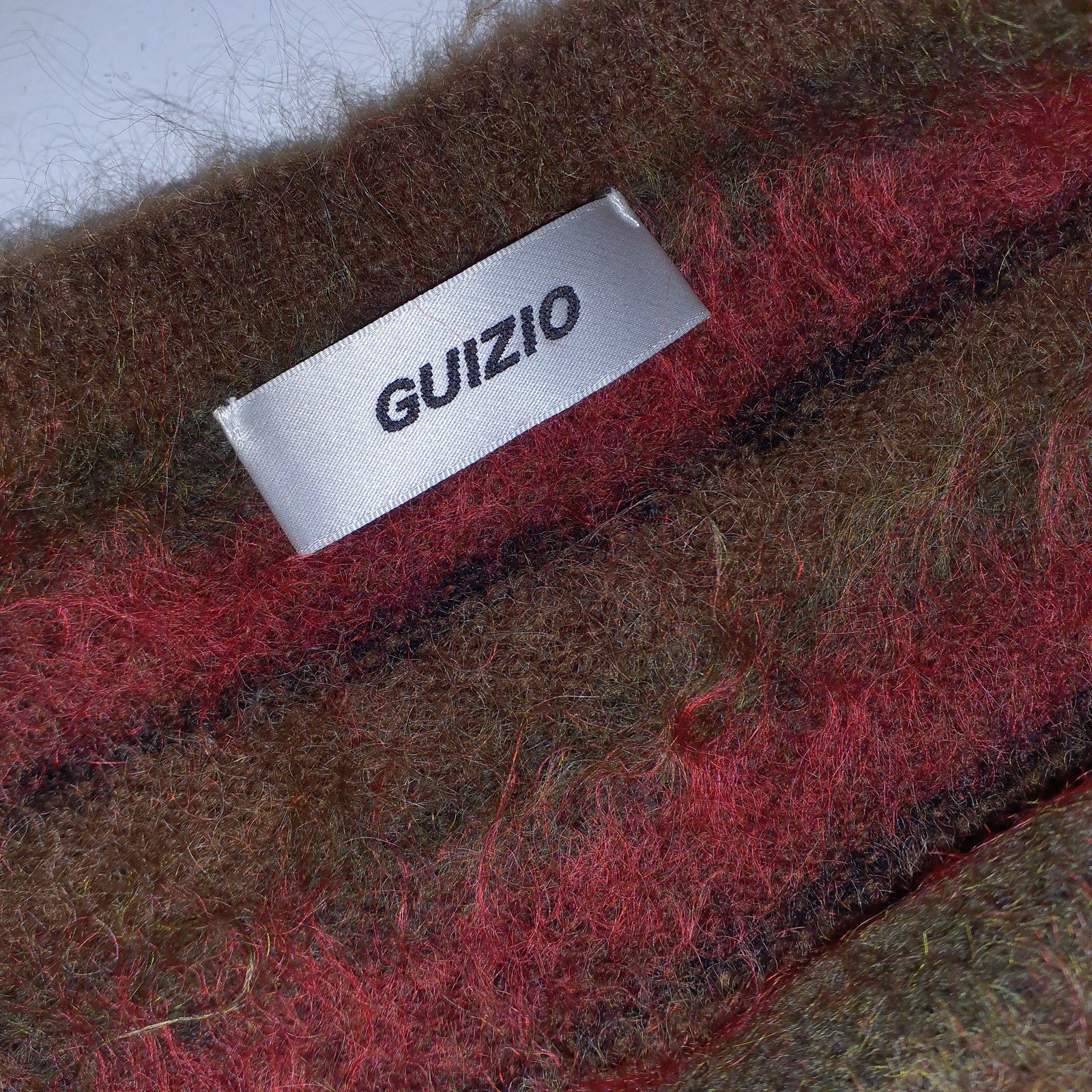 Danielle Guizio 'Striped' Red Mohair Knit Mini Skirt Size S