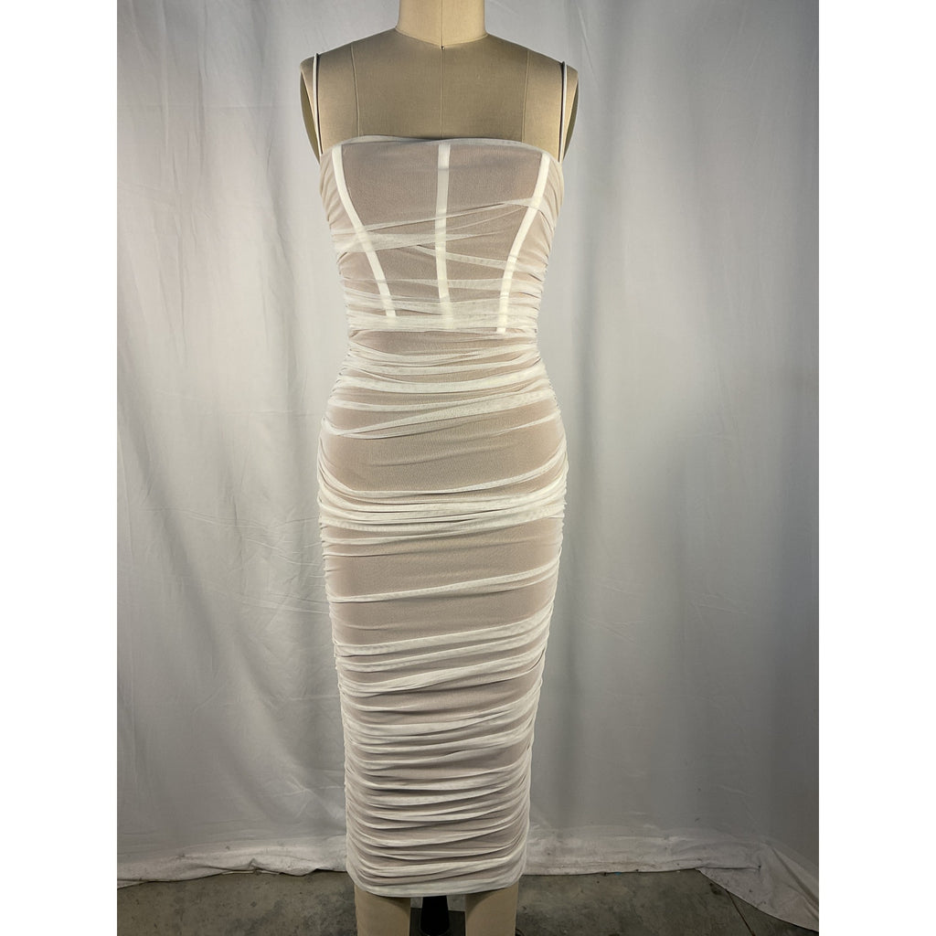 Nookie 'Mecca' White Midi Dress Size S
