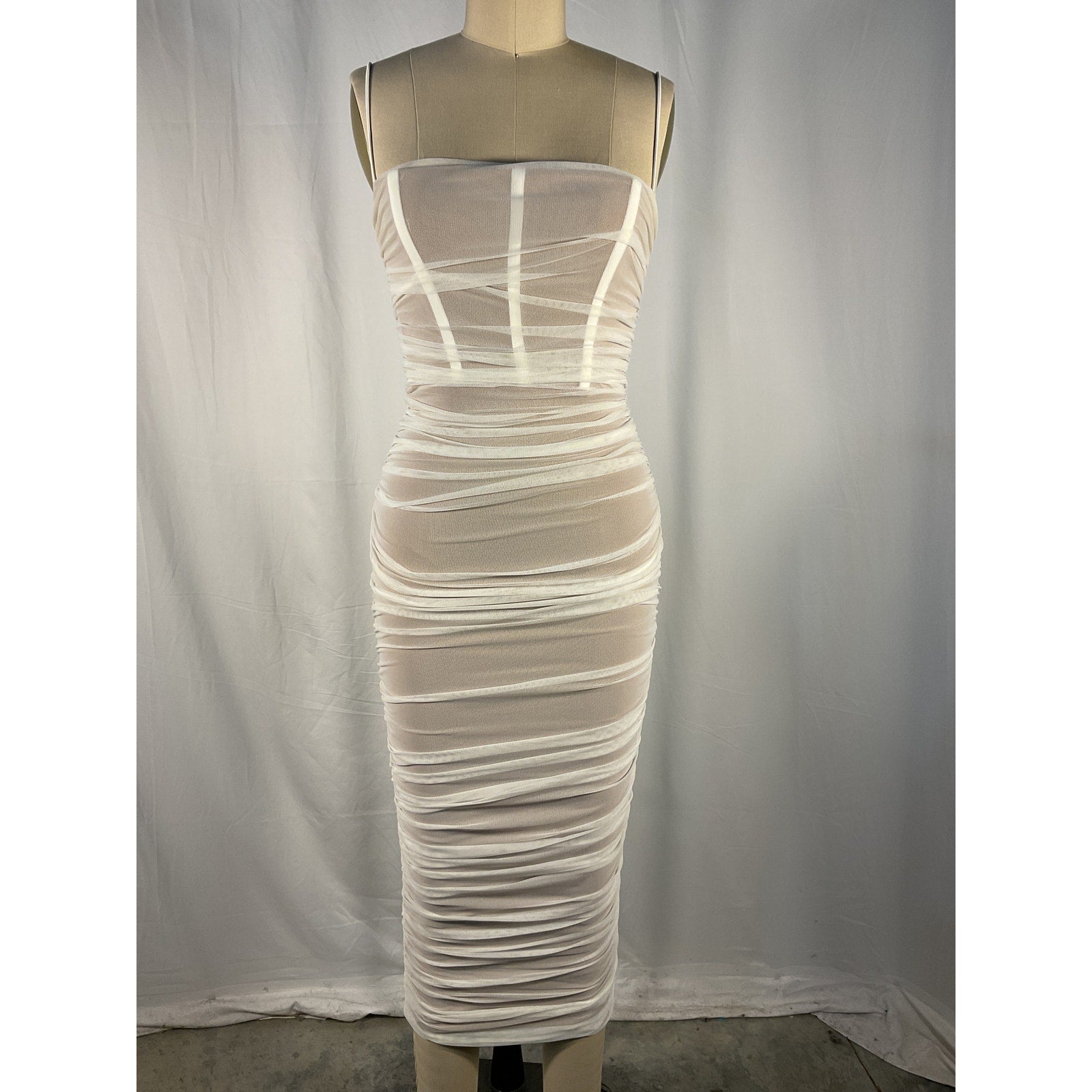 Nookie 'Mecca' White Midi Dress Size S