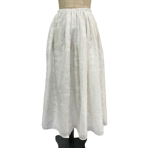 Helsa 'Handkerchief' White Lyocell Midi Skirt Size S