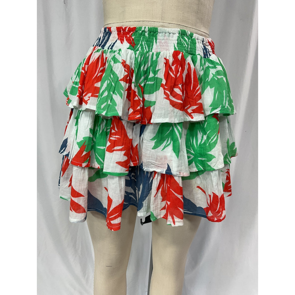 Place Nationale 'Le Cardesse' Green Gauze Skirt Size M