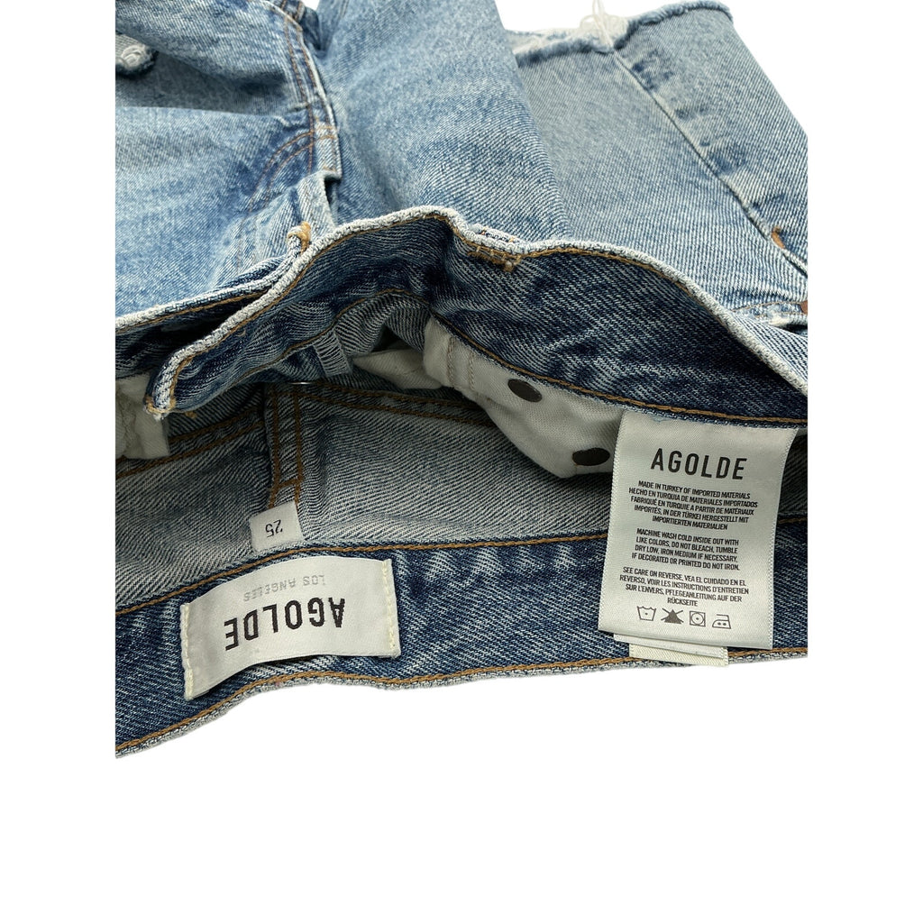 Agolde Parker Blue Cotton Long Short Size 25