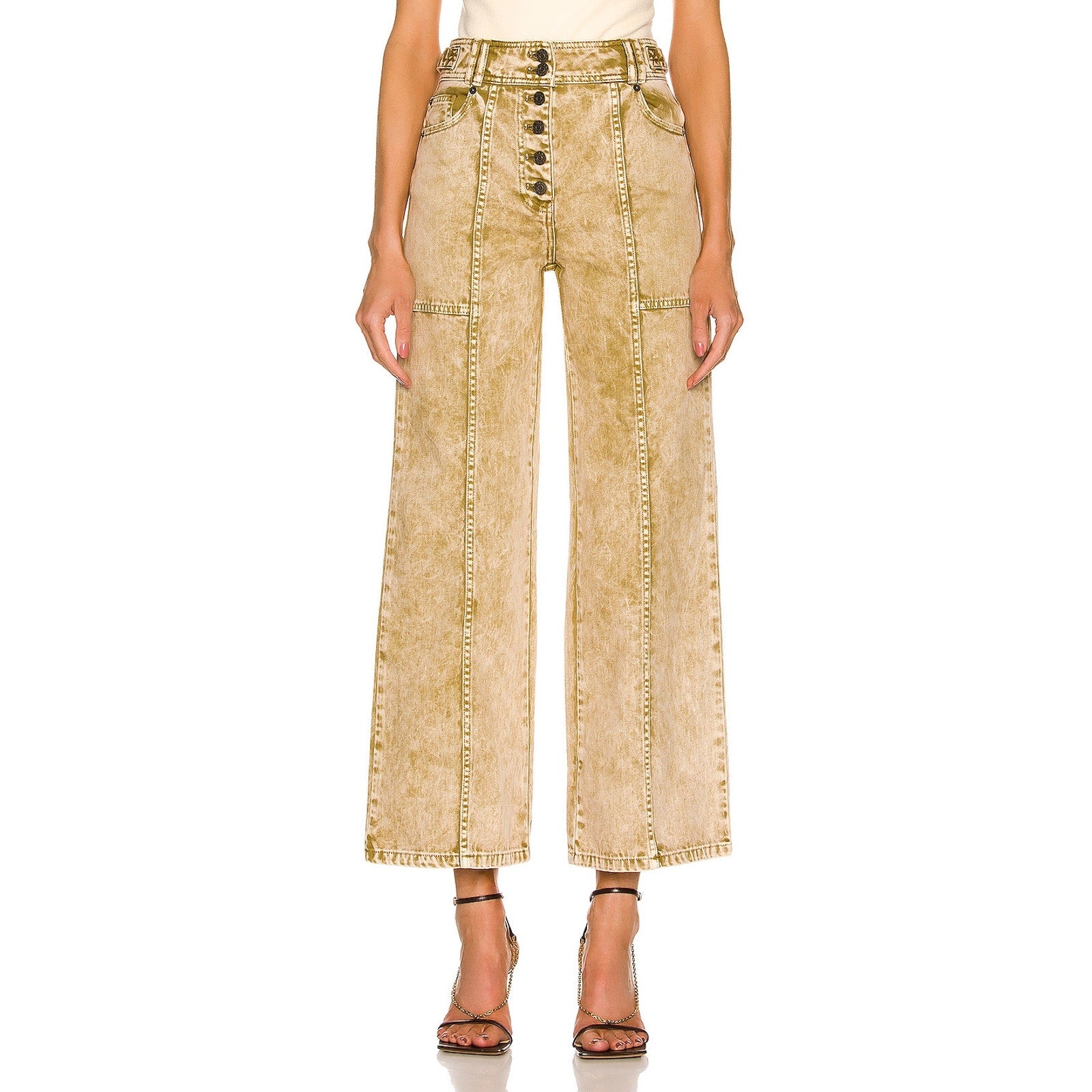 Ulla Johnson 'Billie' Green Cotton Pant Size 0