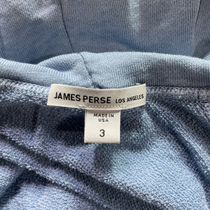James Perse Terry Blue Zip Hoodie Jacket Size 3
