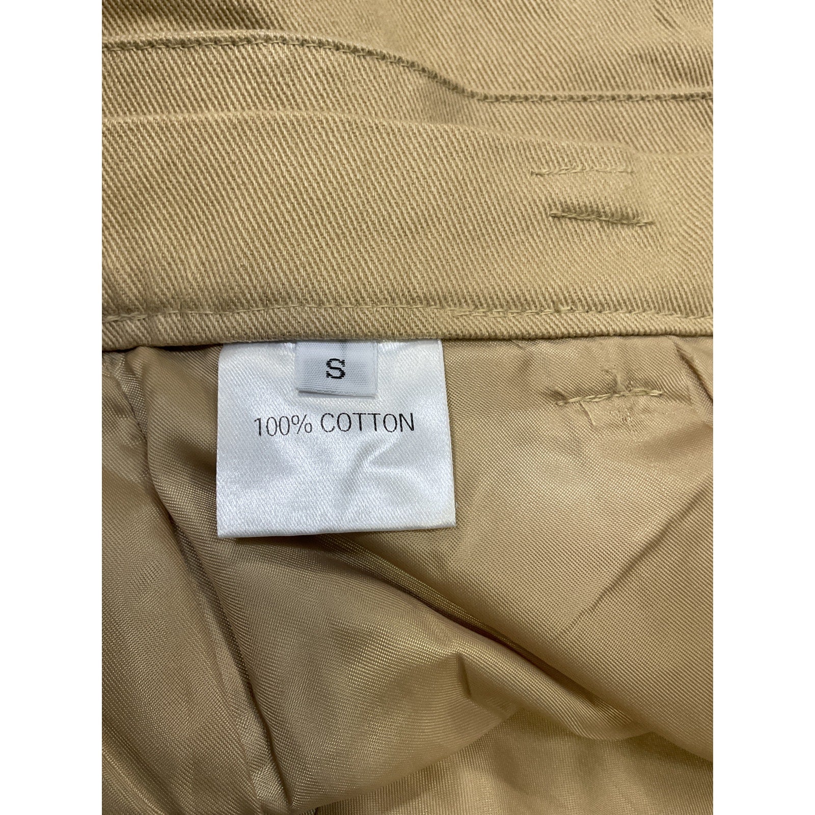 The Frankie Shop 'Audrey' Beige Cotton Pleated Cotton-Twill Mini Skirt Size S