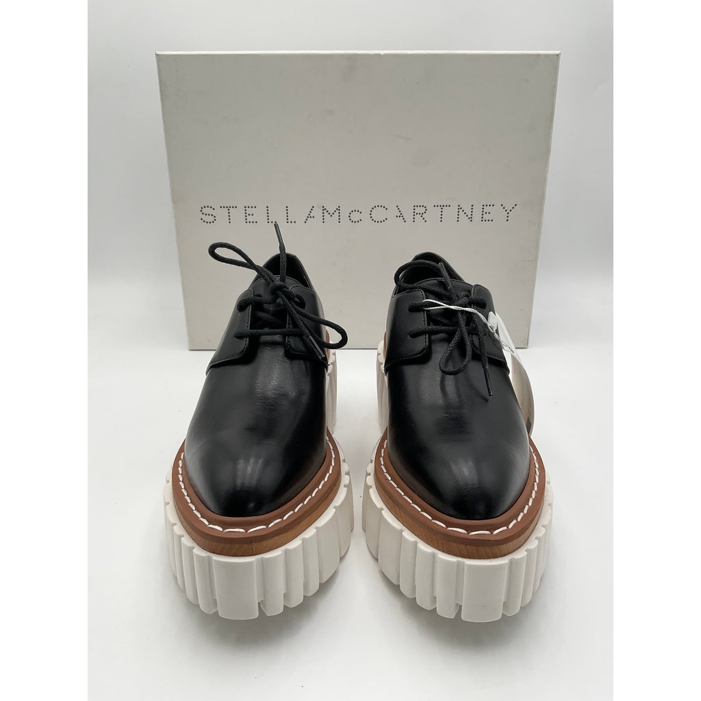 Stella Mccartney 'Emilie' Black Leather Oxford Shoes Size 7
