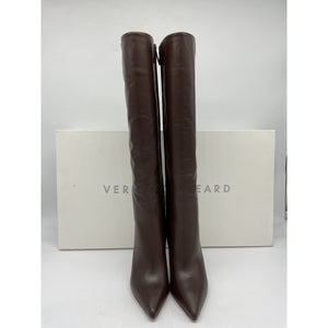 Veronica Beard Sleek Brown Lisa Knee High Boots Size 7 NWT