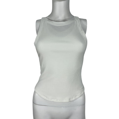 The Line By K Ribbed White Ximeno Tank Top Size M